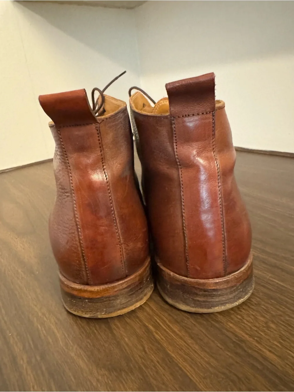 MOMA Men’s Handmade Italian Leather Cap Toe Chukka Boots Brown EU 43 US 10 Italy